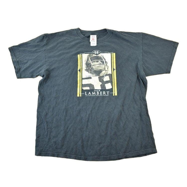 Vintage 1990s Jack Lambert Legends NFL Graphic T-ShirtMen's XL from propervintagecanada