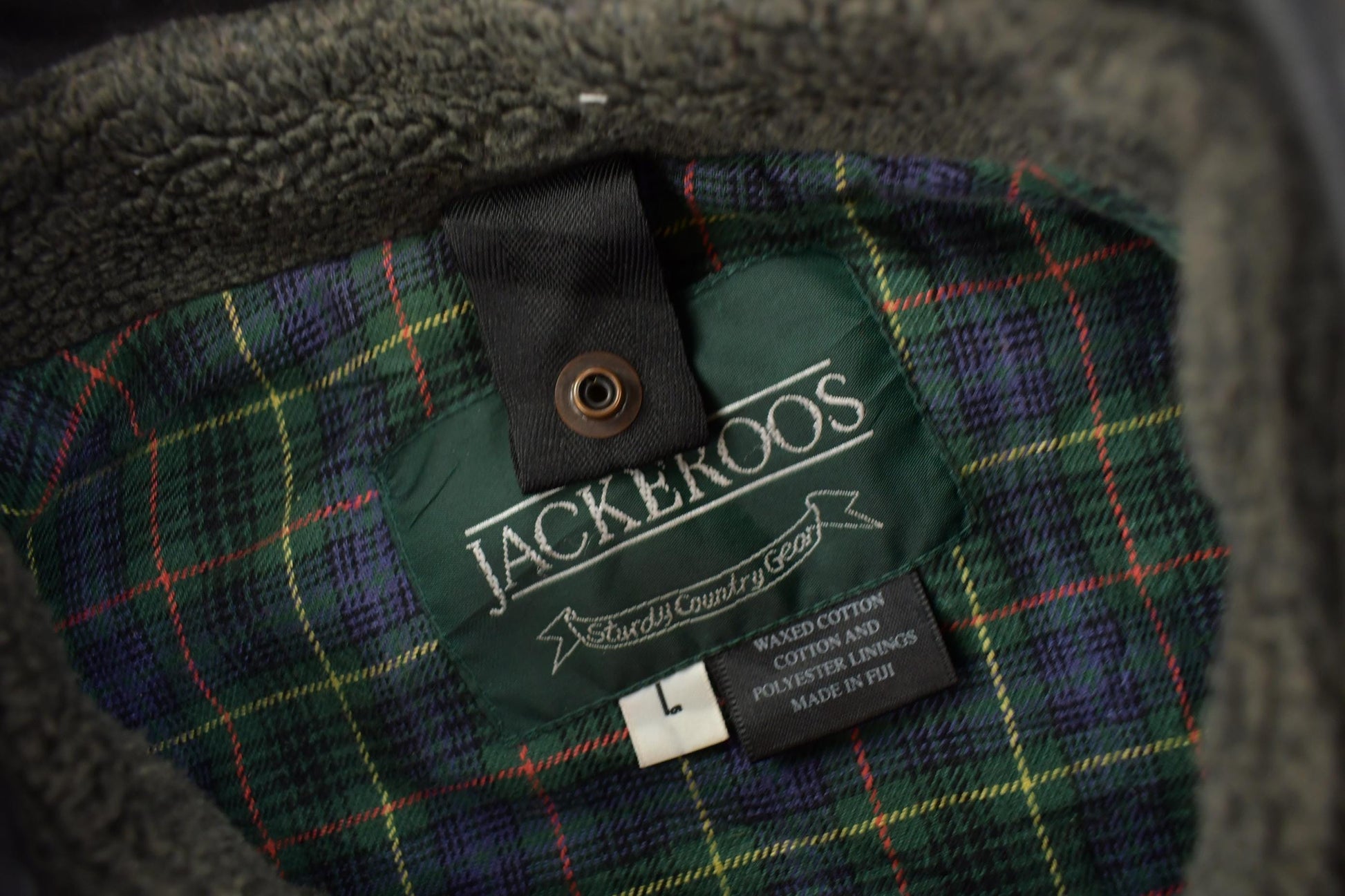 Vintage 1990s Jackeroos Waxed Canvas Jacket Men's Large from propervintagecanada