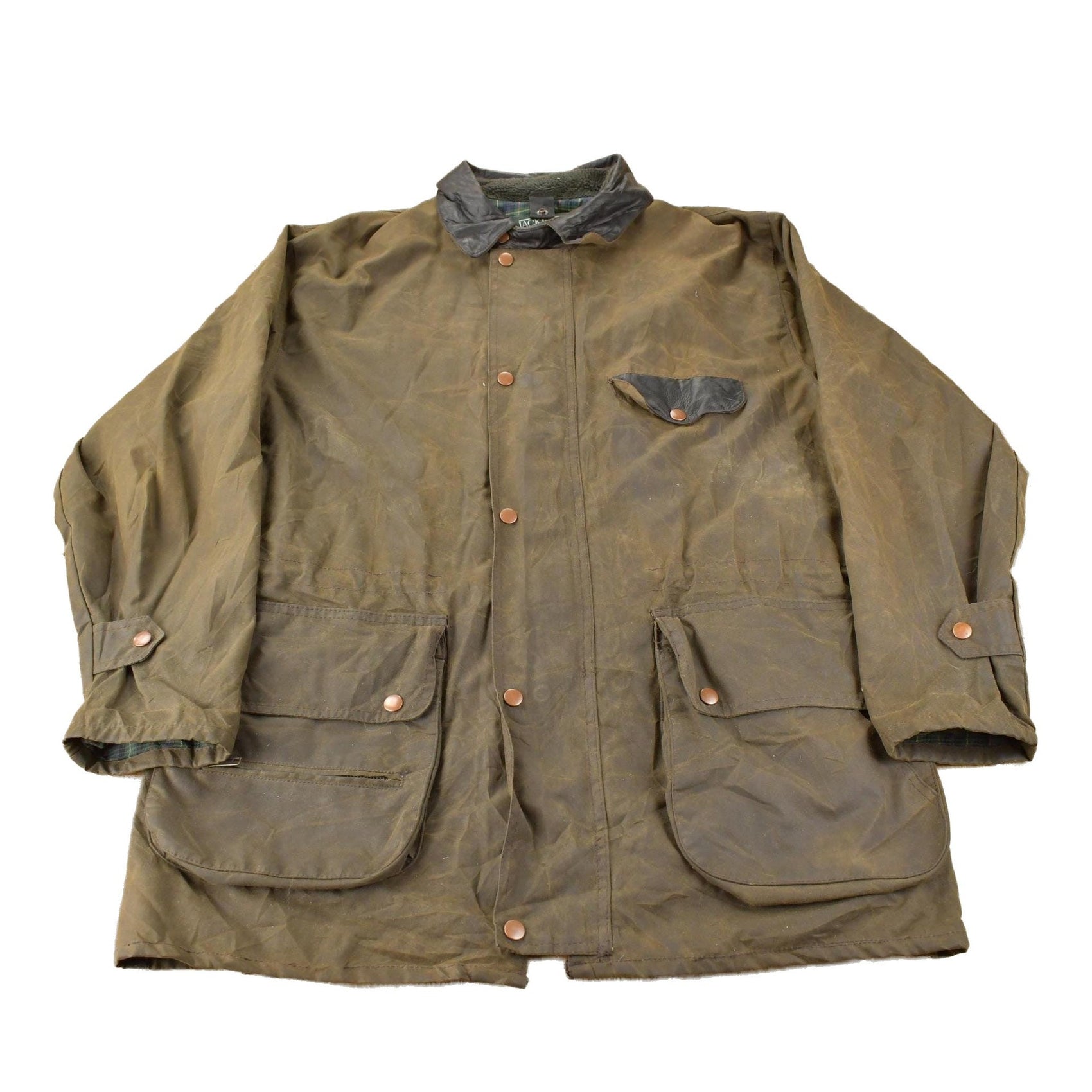 Vintage 1990s Jackeroos Waxed Canvas Jacket Men's Large from propervintagecanada