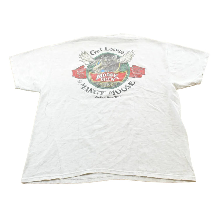 Vintage 1990s Jackson Hole Wyoming Mangy Moose Bar Souvenir Pocket T-Shirt Mens L Men's XL from propervintagecanada
