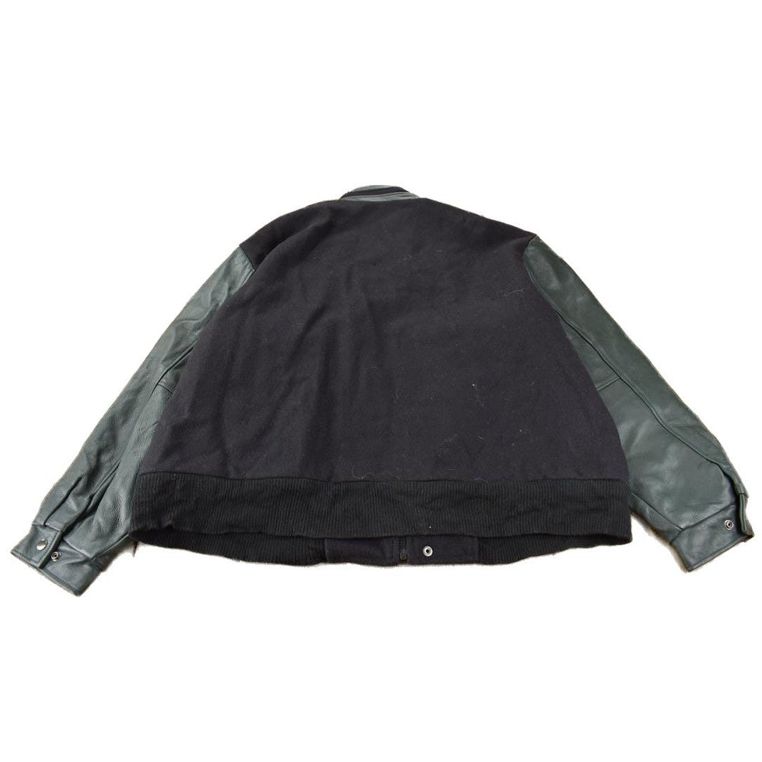 Vintage 1990s Jaguar Embroidered Leather & Wool Jacket Made In Canada Men's XL from propervintagecanada