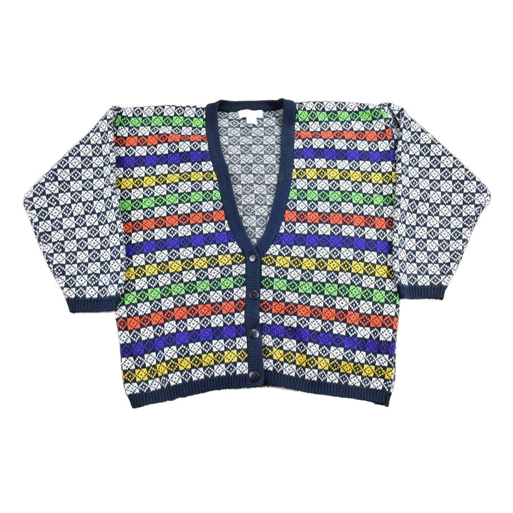 Vintage 1990s Jamie Scott Knitted Cardigan Sweater Men's Medium from propervintagecanada