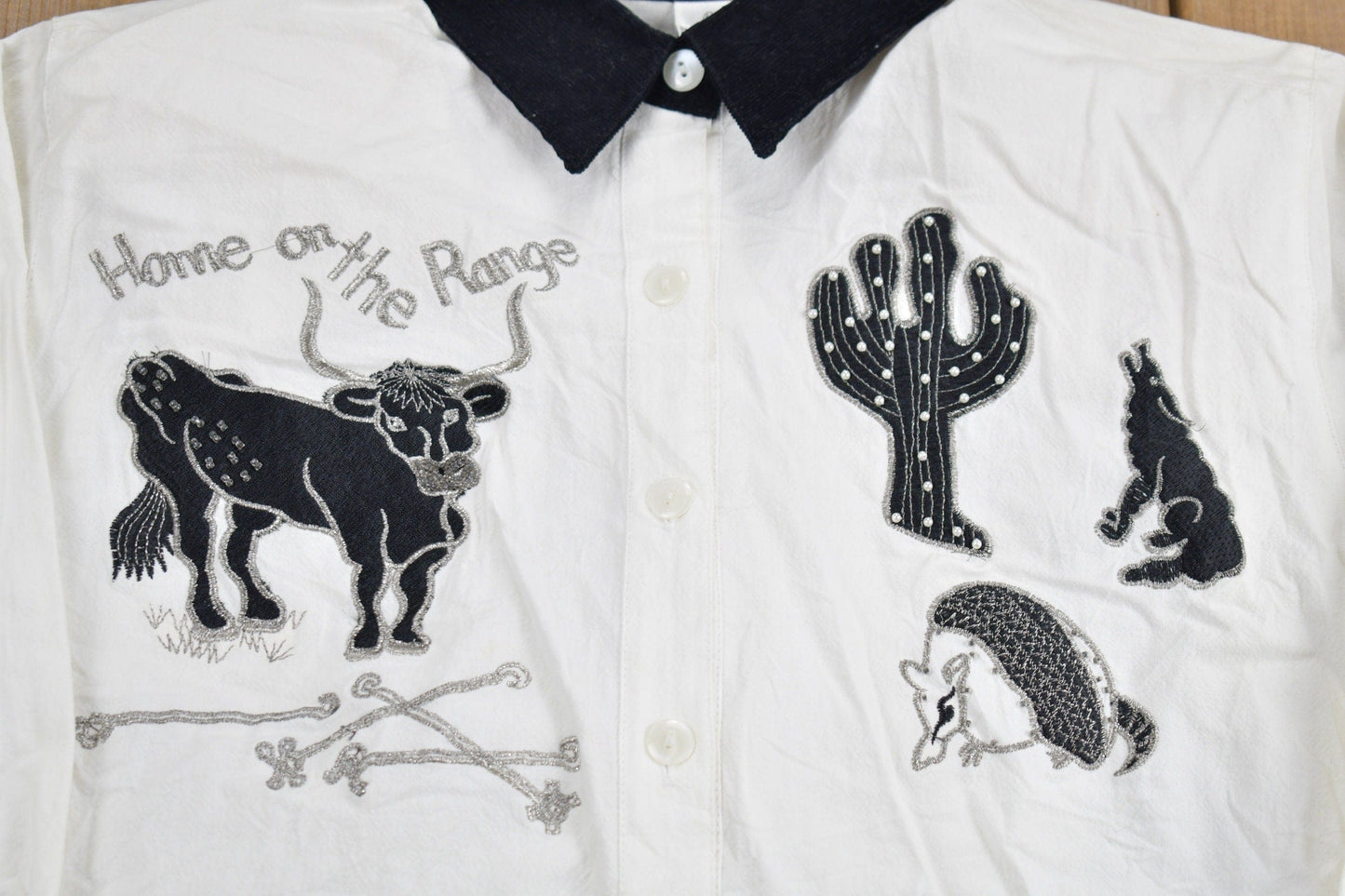 Vintage 1990s Jane Ashley Home On The Range Western Style Button Up Shirt Men's Medium from propervintagecanada