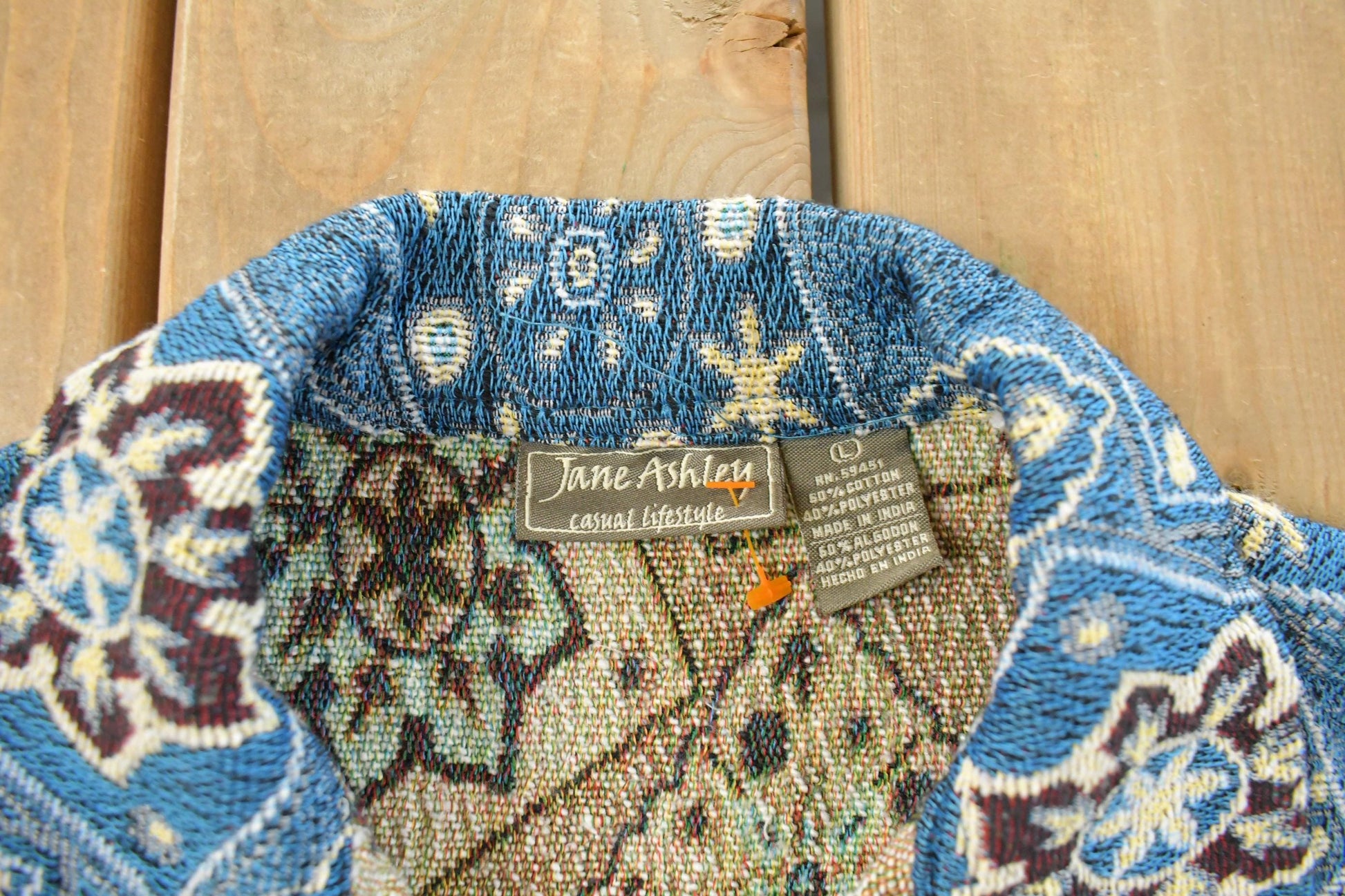 Vintage 1990s Jane Ashley Tapestry Abstract Pattern Women's Medium from propervintagecanada