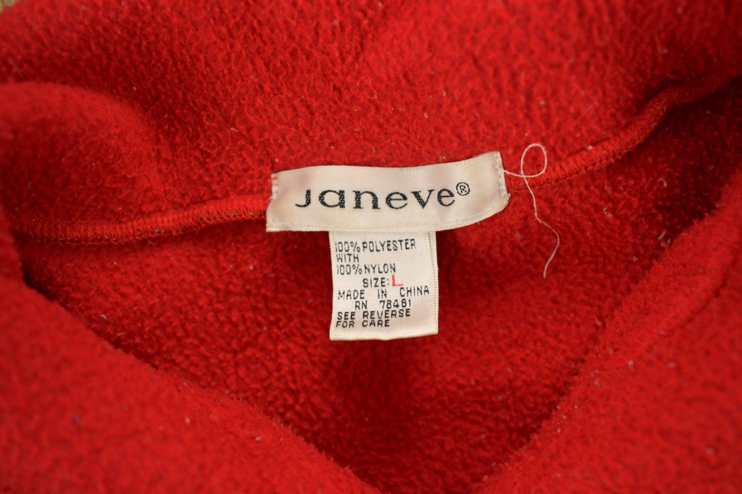 Vintage 1990s Janeve Quarter Zip Fleece Sweater Men's Large from propervintagecanada