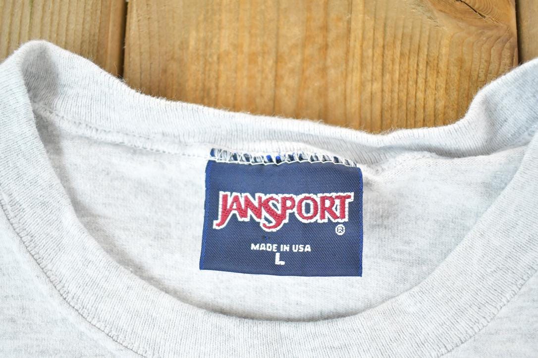 Vintage 1990s Jansport Alumni University Collegiate Long Sleeve T-Shirt Mens L / Made IN USA / Embroidered NCAA Tee / Americana / Sportswear from propervintagecanada