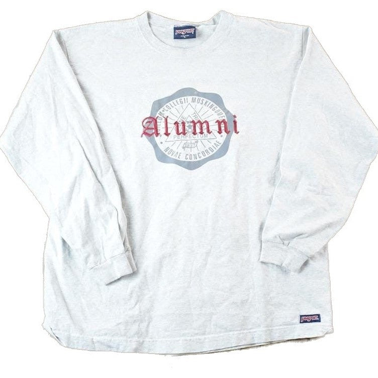 Vintage 1990s Jansport Alumni University Collegiate Long Sleeve T-Shirt Mens L / Made IN USA / Embroidered NCAA Tee / Americana / Sportswear from propervintagecanada