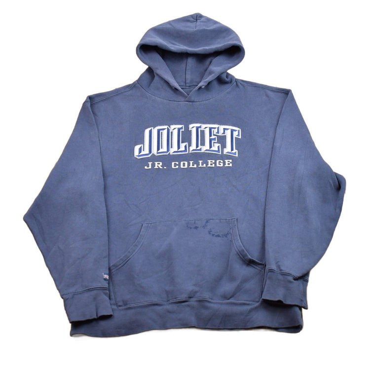 Vintage 1990s Jansport Joliet JR College Graphic Hoodie Men's Large from propervintagecanada