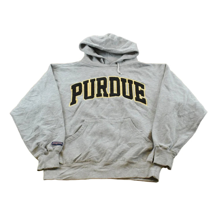 Vintage 1990s Jansport Purdue University Boilermakers Embroidered University Hoodie Sweatshirt Men's M from propervintagecanada