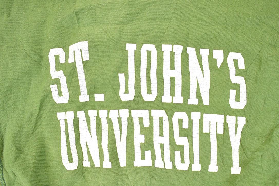 Vintage 1990s Jansport St John's University Crewneck Sweater Men's XL from propervintagecanada