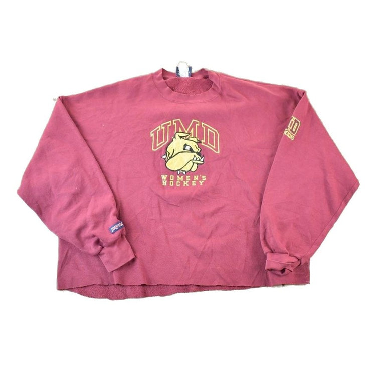 Vintage 1990s Jansport University Of Maryland Bulldogs Women's Hockey Collegiate Cropped Crew Neck Women's 2XL from propervintagecanada