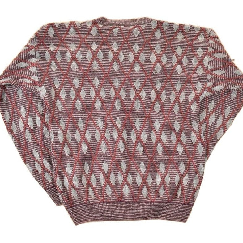 Vintage 1990s Jantzen Abstract Knit Crewneck Sweater Men's L from propervintagecanada