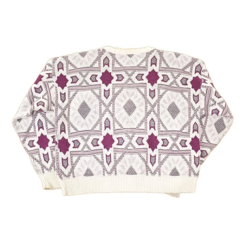 Vintage 1990s Jantzen Abstract Knit Crewneck Sweater Men's M from propervintagecanada