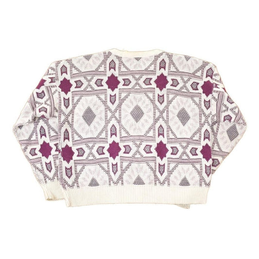 Vintage 1990s Jantzen Abstract Knit Crewneck Sweater Men's M from propervintagecanada