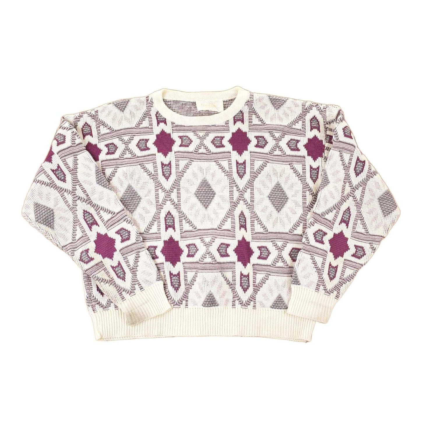 Vintage 1990s Jantzen Abstract Knit Crewneck Sweater Men's M from propervintagecanada