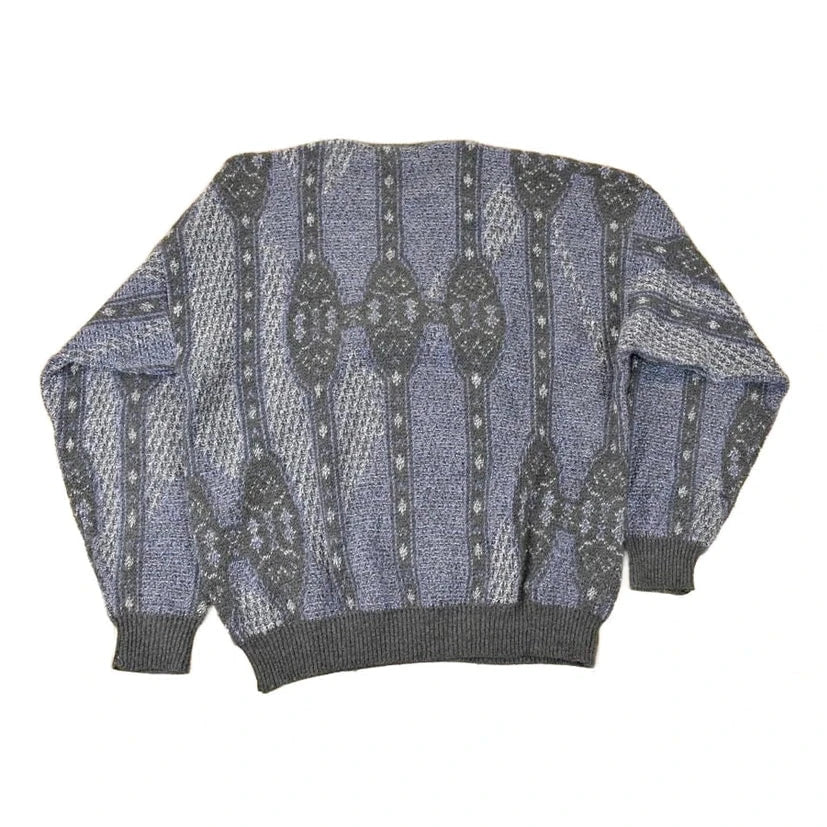 Vintage 1990s Jantzen Abstract Knit Crewneck Sweater Mens L from propervintagecanada