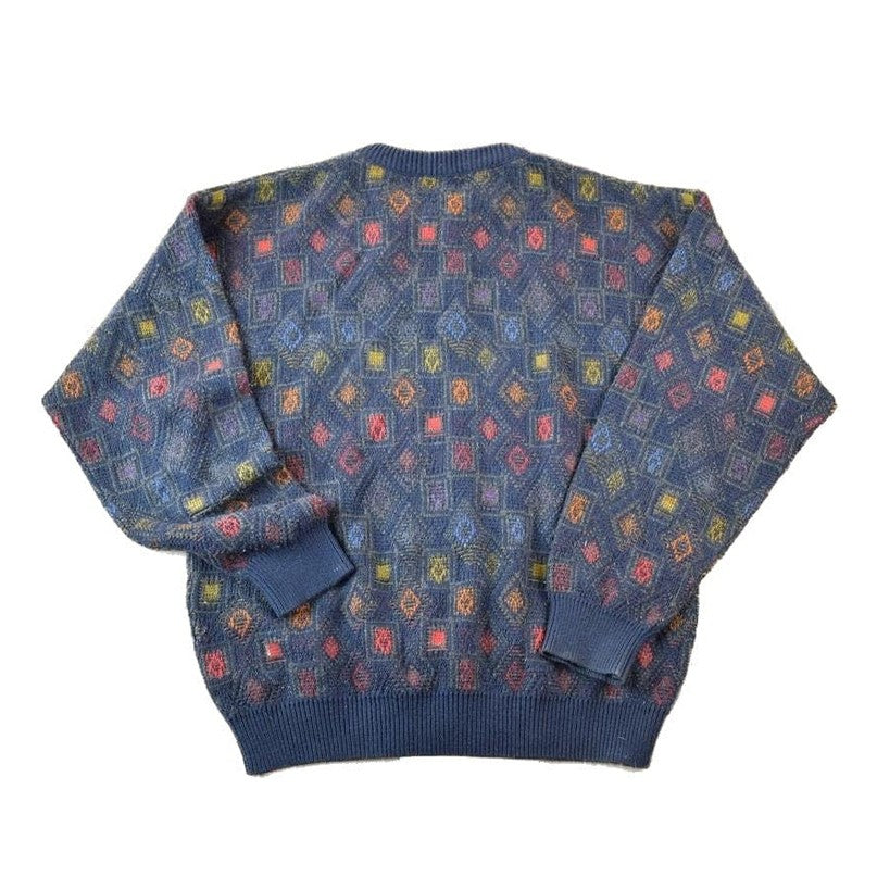 Vintage 1990s Jantzen Classics Knit Abstract Pattern Crewneck Sweater Men's XL from propervintagecanada