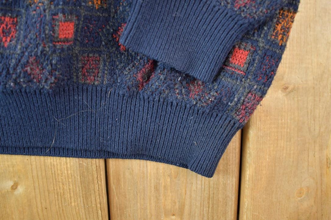 Vintage 1990s Jantzen Classics Knit Abstract Pattern Crewneck Sweater Men's XL from propervintagecanada