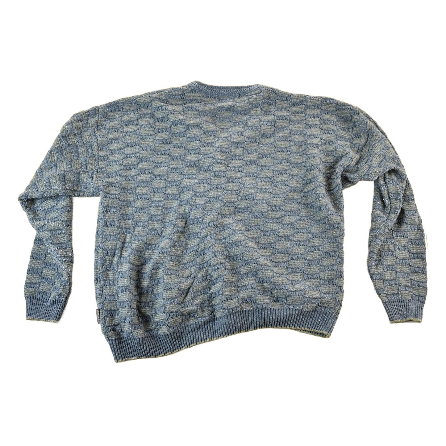 Vintage 1990s Jantzen Knit Abstract Pattern Cardigan Sweater Mens XL from propervintagecanada
