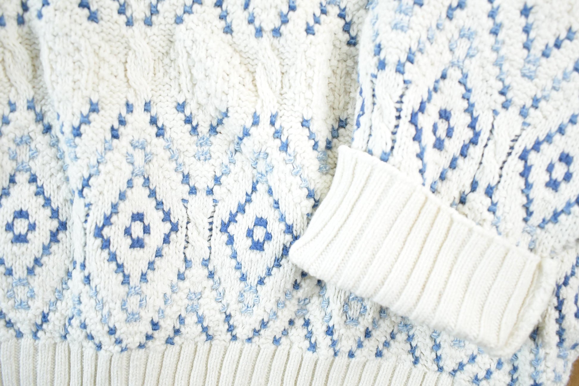 Vintage 1990s Jantzen Knit Abstract Pattern Crewneck Sweater Mens XL from propervintagecanada