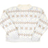 Vintage 1990s Jantzen Petit Hand Knit Silk Blend Abstract Pattern Crewneck Sweater Women&