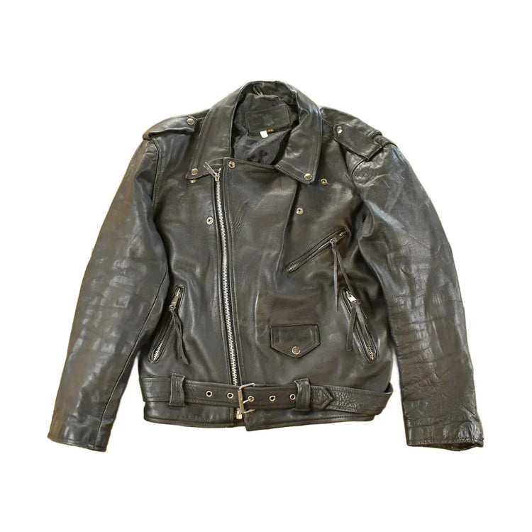 Vintage 1990s Jarvis Bond Leather Biker Jacket Men's Large from propervintagecanada