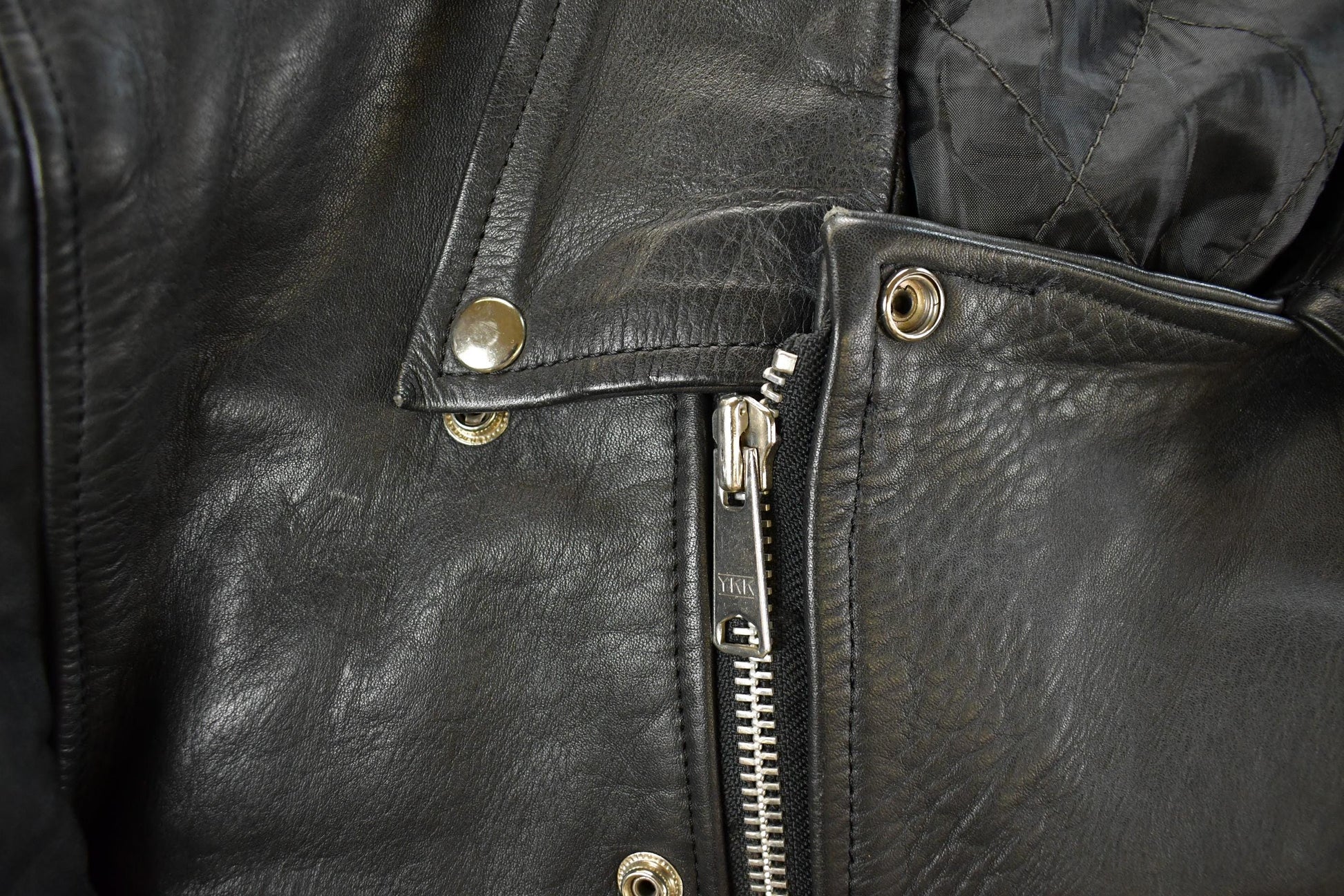 Vintage 1990s Jarvis Bond Leather Biker Jacket Men's Large from propervintagecanada