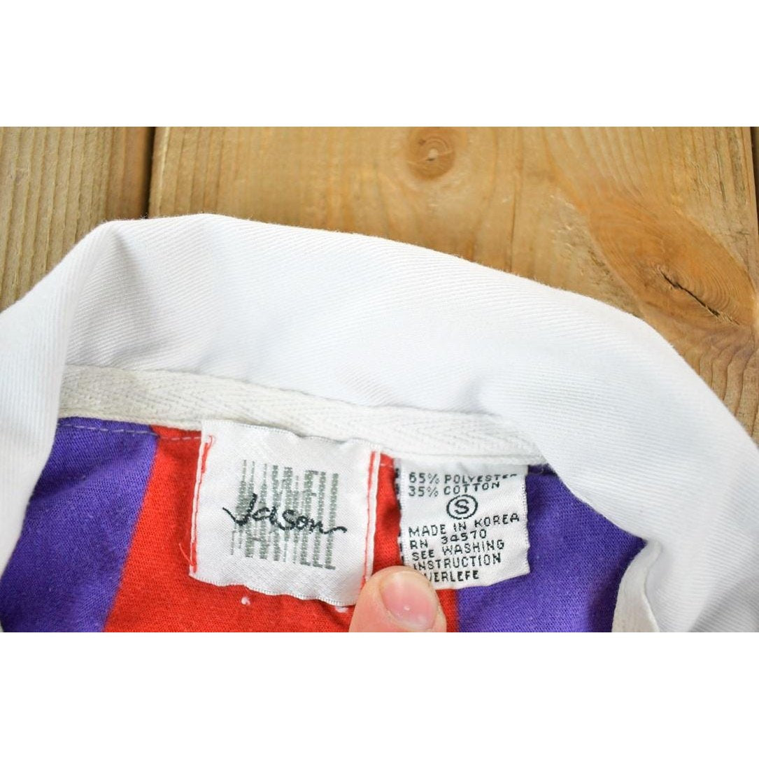 Vintage 1990s Jason Maxwell Colour Block Button Up Summer Style Shirt Men's Small from propervintagecanada