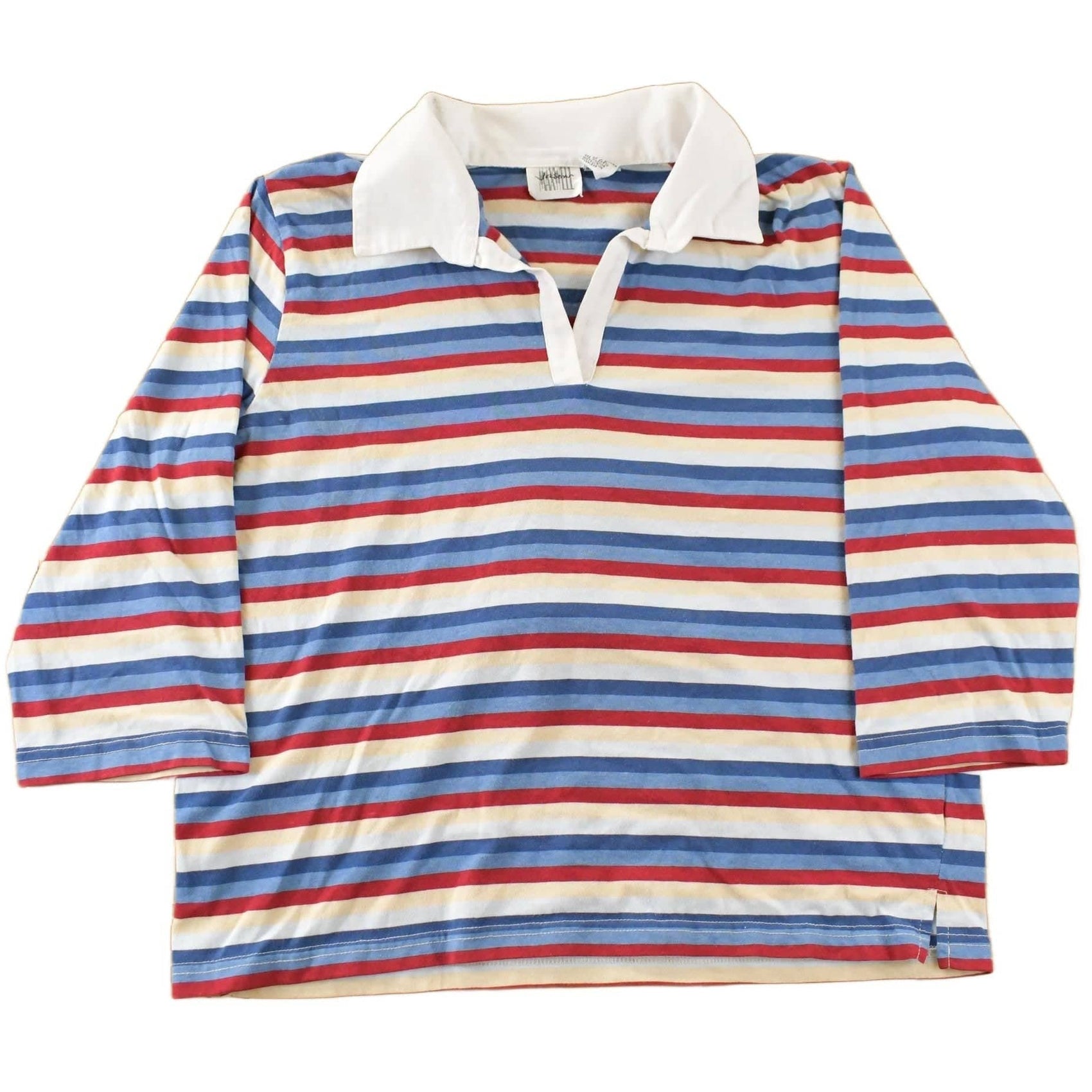 Vintage 1990s Jason Maxwell Striped Collared Shirt Women's M from propervintagecanada