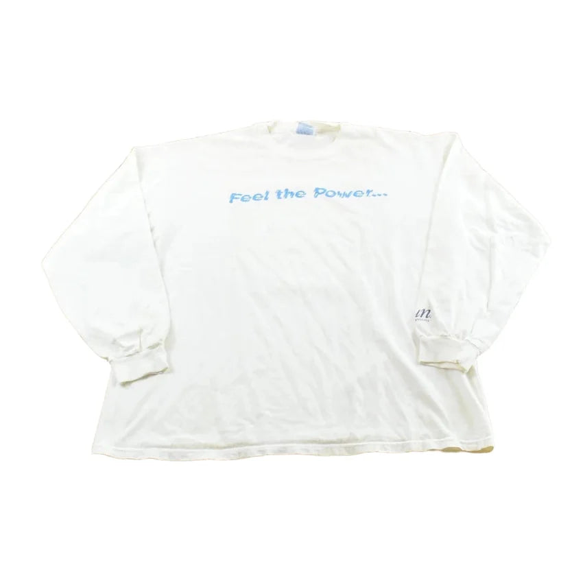 Vintage 1990s Java Media Feel the Power Long Sleeve T-Shirt Men's XL from propervintagecanada