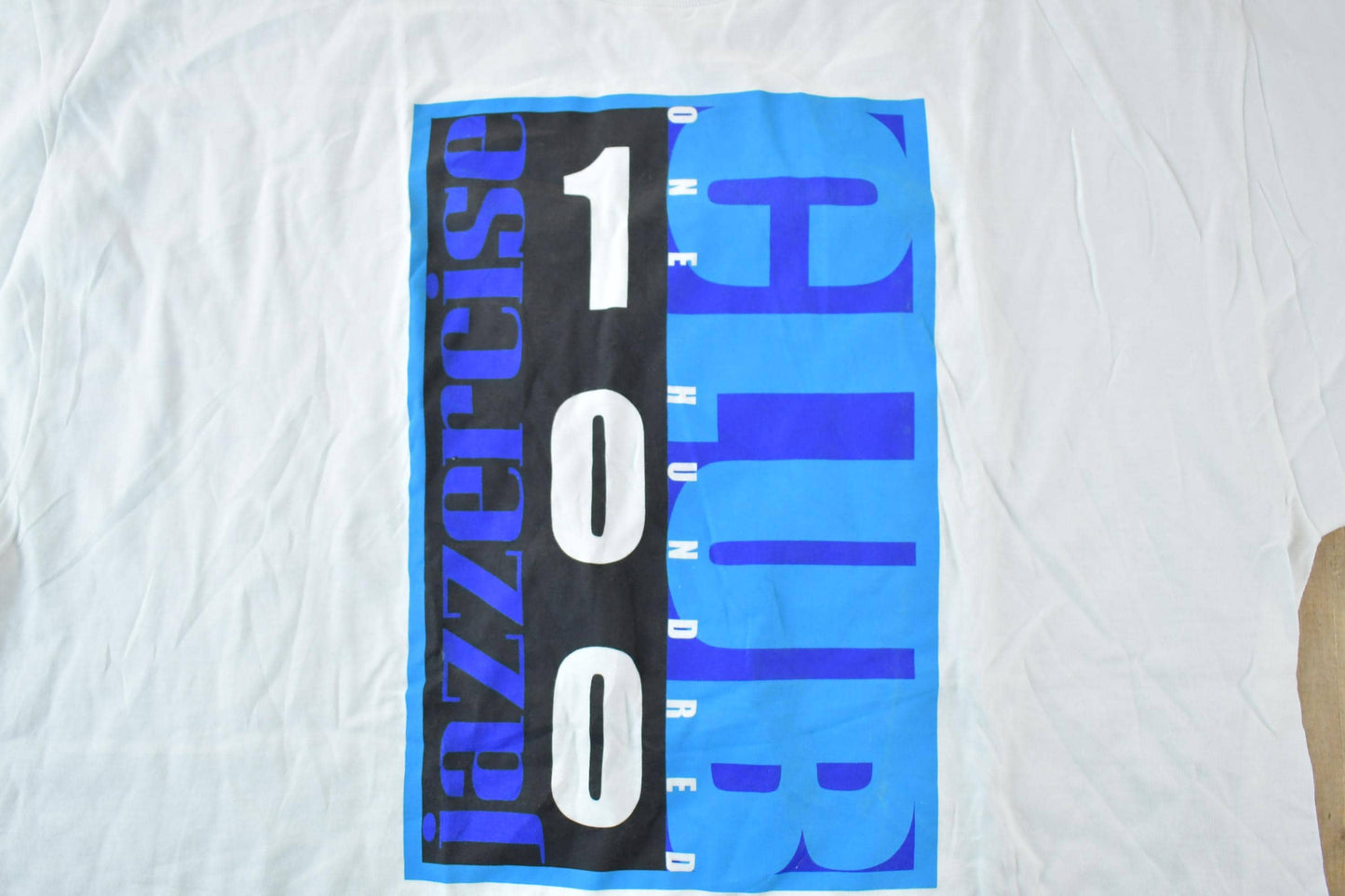 Vintage 1990s Jazzercise 100 Club Souvenir Single Stitch Graphic Print T-Shirt Men's XL from propervintagecanada