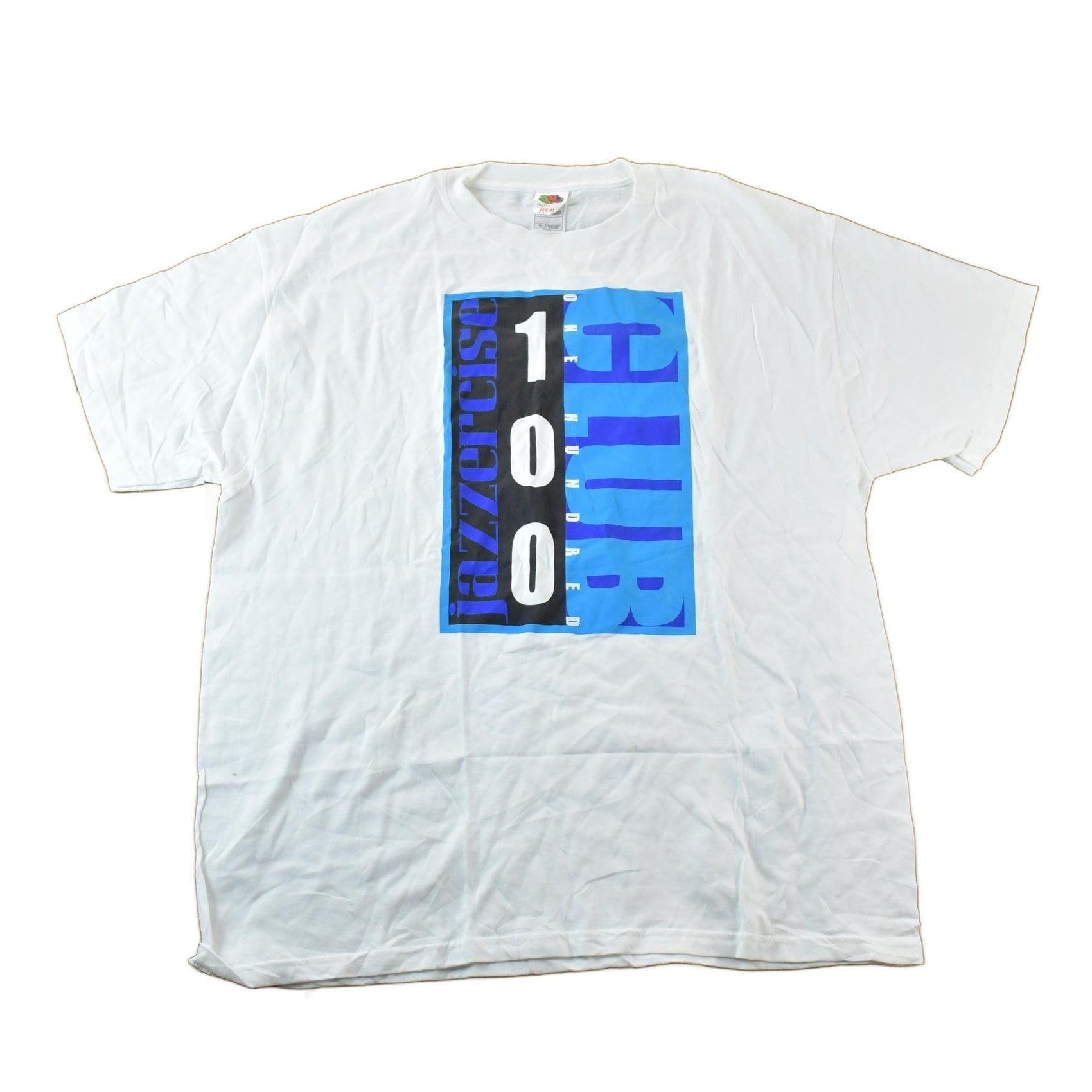 Vintage 1990s Jazzercise 100 Club Souvenir Single Stitch Graphic Print T-Shirt Men's XL from propervintagecanada