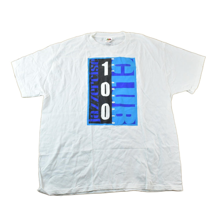 Vintage 1990s Jazzercise 100 Club Souvenir Single Stitch Graphic Print T-Shirt Men's XL from propervintagecanada