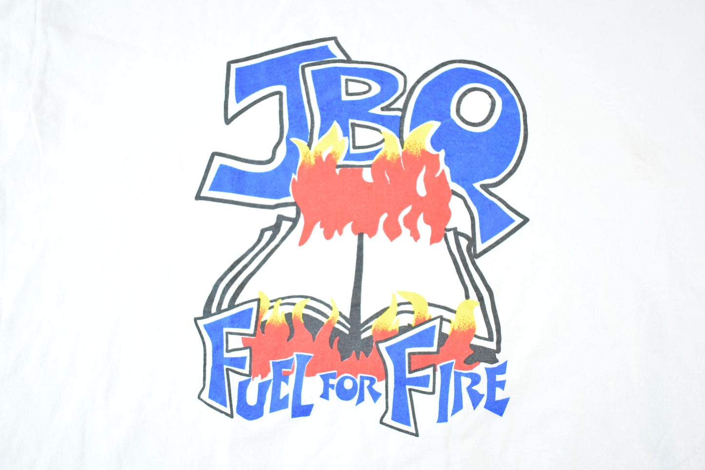 Vintage 1990s JBQ Fuel For Fire Souvenir Barbequing T-Shirt Mens XL from propervintagecanada