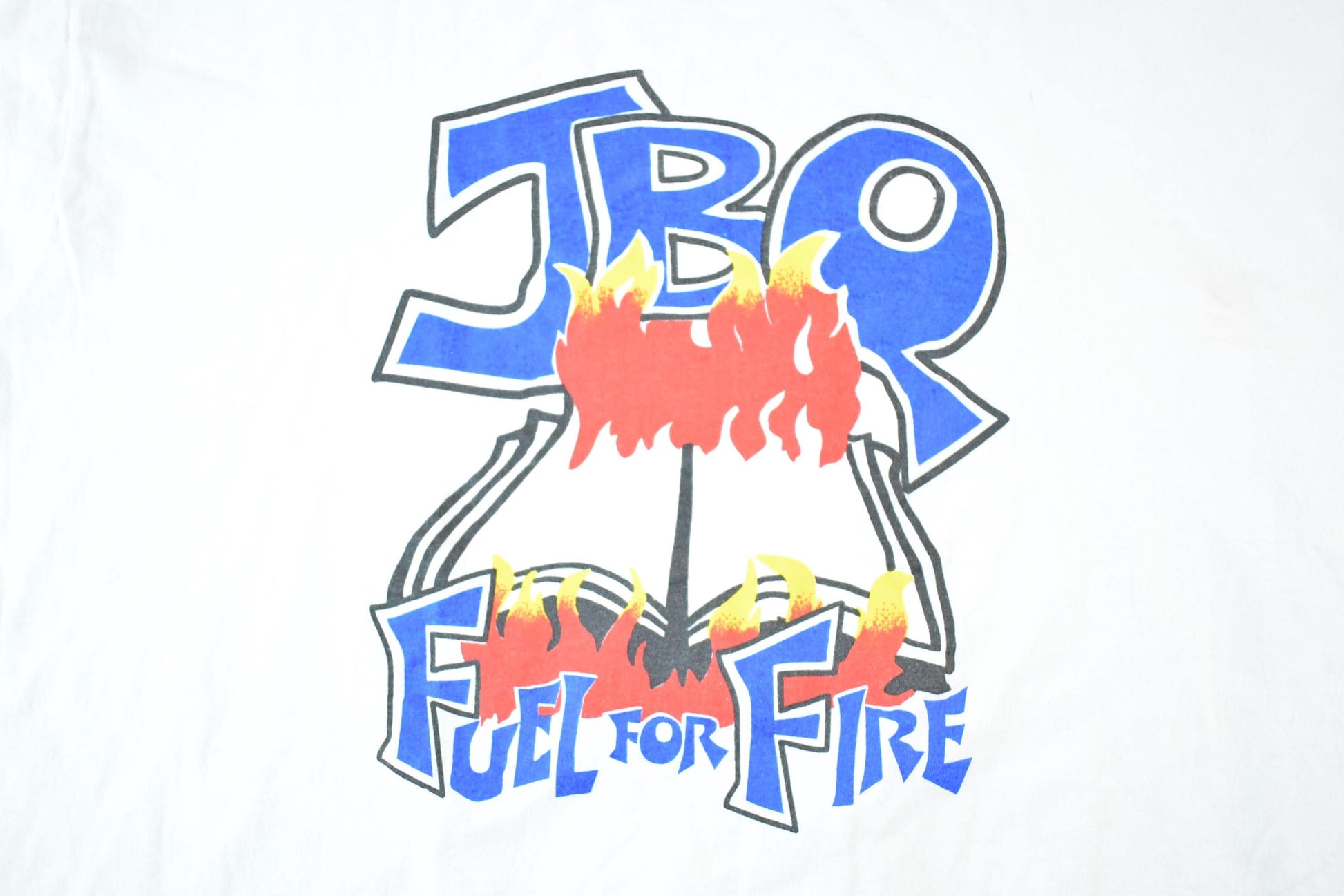 Vintage 1990s JBQ Fuel For Fire Souvenir Barbequing T-Shirt Mens XL from propervintagecanada