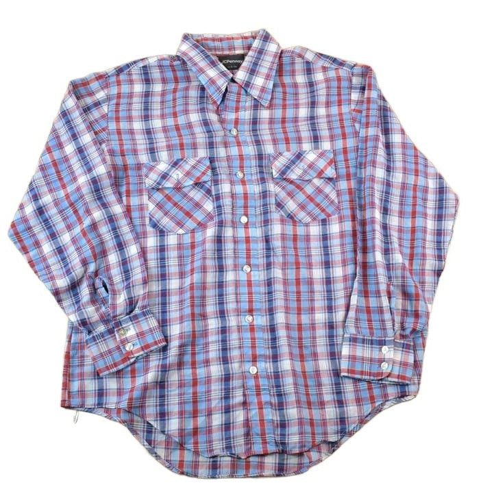 Vintage 1990s Jcpenney Button Up Western Style Shirt Men's Large from propervintagecanada