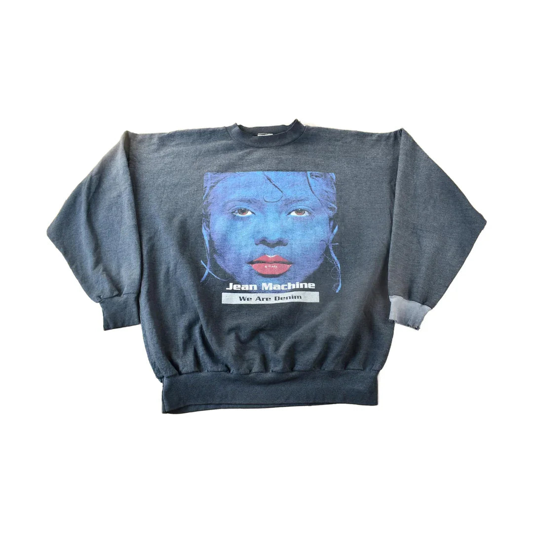 Vintage 1990s Jean Machine "We Are Denim" Graphic Crewneck Sweatshirt Men's Large from propervintagecanada