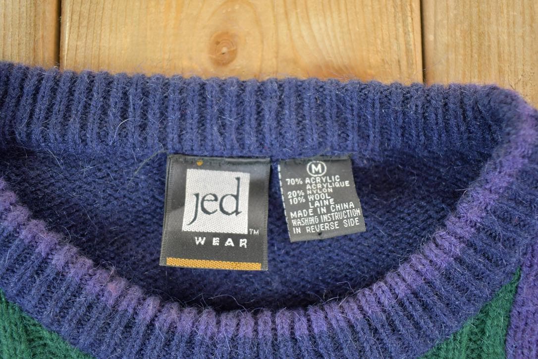 Vintage 1990s Jed Wear Wool Knit Sweater Mens S from propervintagecanada