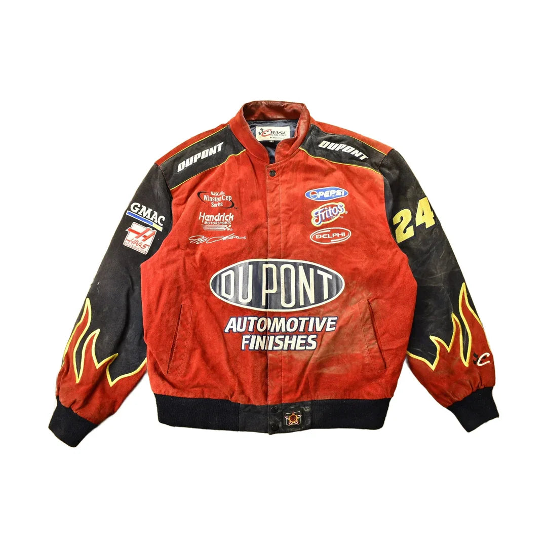 Vintage 1990s Jeff Gordon 100% Leather Nascar Racing Jacket Men's XL from propervintagecanada