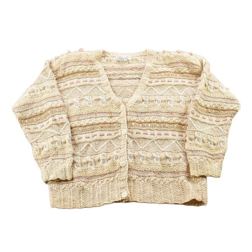 Vintage 1990s Jennifer Reed Hand Knit Cardigan Sweater Women's M from propervintagecanada