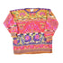 Vintage 1990s Jennifer Reed Knitted By Hand Chunky Knit AOP Abstract Floral Pattern Crewneck Sweater Women&