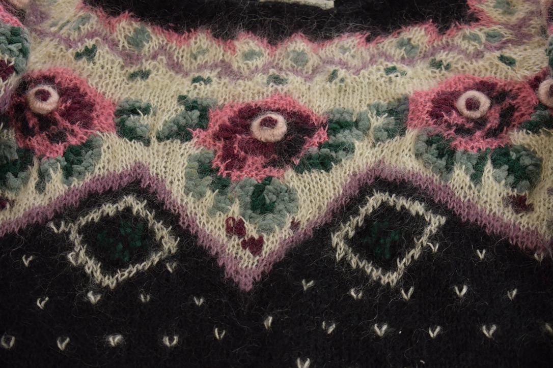 Vintage 1990s Jennifer Reed Knitted by hand Crewneck Sweater from propervintagecanada