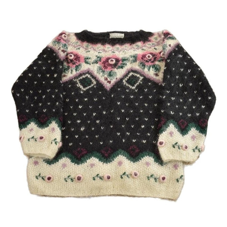 Vintage 1990s Jennifer Reed Knitted by hand Crewneck Sweater from propervintagecanada