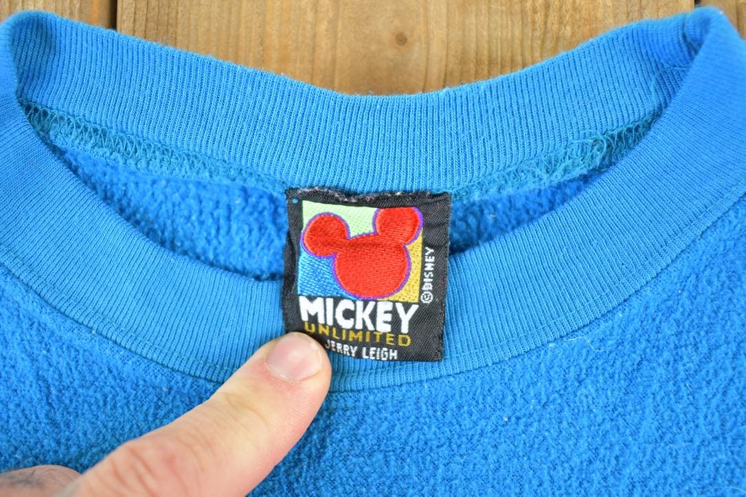 Vintage 1990s Jerry Leigh Mickey Mouse Disney Crewneck Mens L Men's Small
