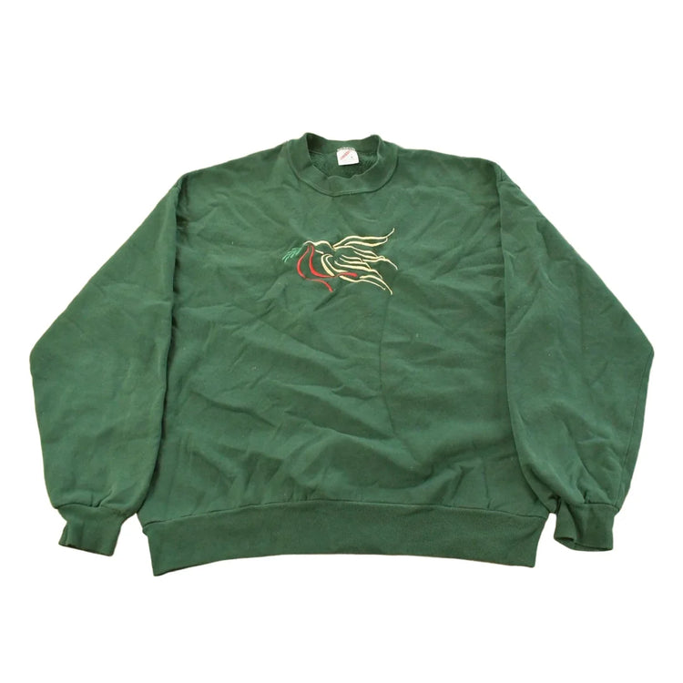 Vintage 1990s JERZEES Bird Embroidered Souvenir Crewneck Sweatshirt Men's L from propervintagecanada