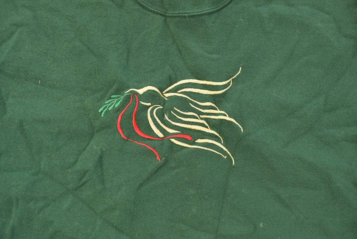 Vintage 1990s JERZEES Bird Embroidered Souvenir Crewneck Sweatshirt Men's L from propervintagecanada
