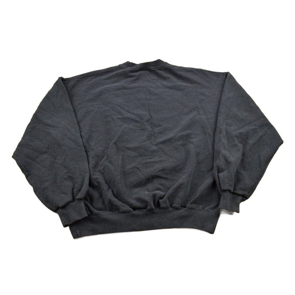 Vintage 1990s Jerzees Blank Black Crewneck Sweatshirt Men's Large from propervintagecanada