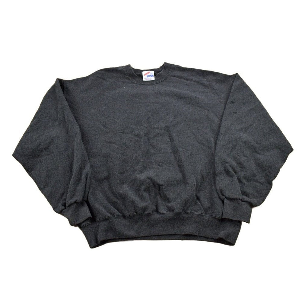 Vintage 1990s Jerzees Blank Black Crewneck Sweatshirt Men's Large from propervintagecanada