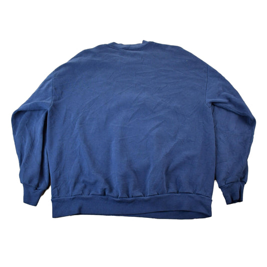 Vintage 1990s Jerzees Blank Blue Crewneck Sweatshirt Men's 2XL from propervintagecanada