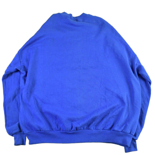 Vintage 1990s Jerzees Blank Blue Crewneck Sweatshirt Men's 3X from propervintagecanada